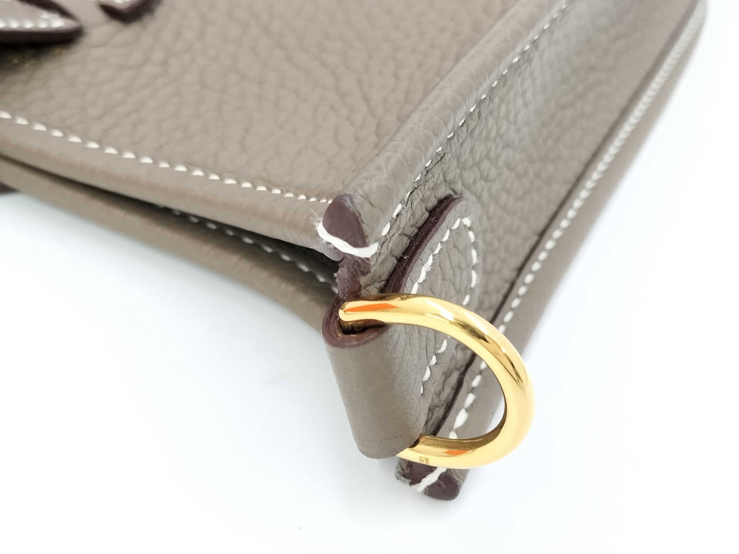 HERMES Evelyn Amazon TPM Trial Clemence Etoup x Blue Indigo Gold Hardware W Engraved Shoulder Bag