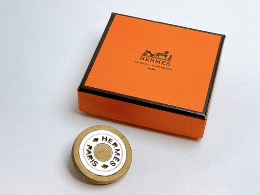 HERMES Serie Wood Silver Single Earring