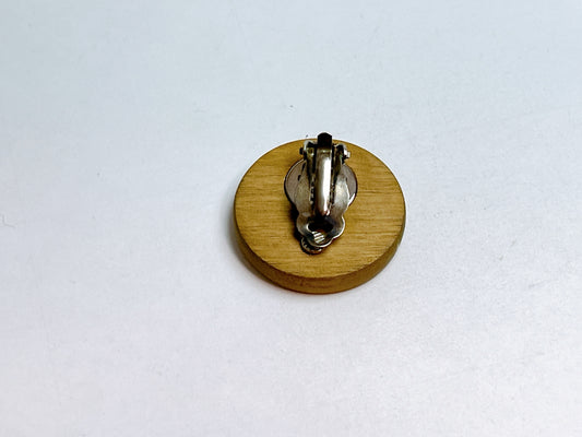 HERMES Serie Wood Silver Single Earring