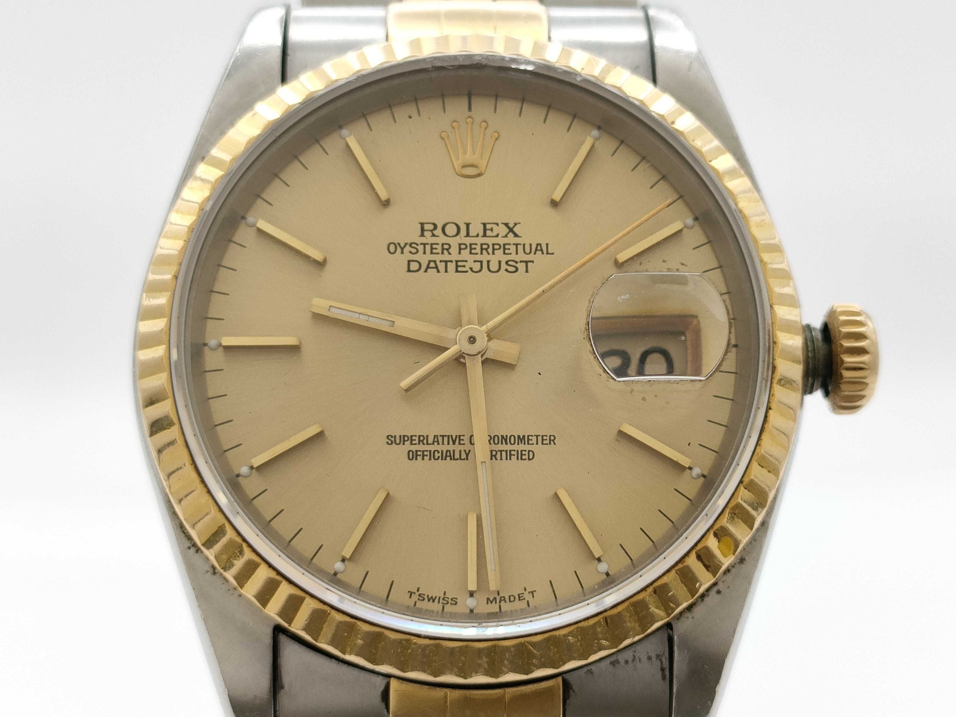 ROLEX 16233 X878957 Jubilee Bracelet Champagne Dial Men's Watch