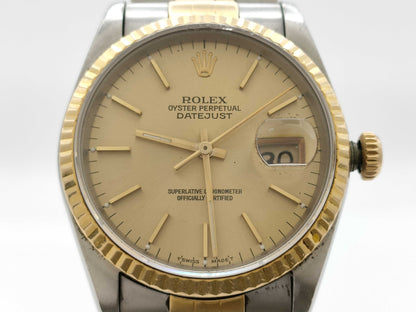 ROLEX 16233 X878957 Jubilee Bracelet Champagne Dial Men's Watch