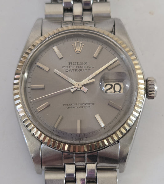 ROLEX 1601 1801157 Grey Dial Jubilee Breath Men's Watch