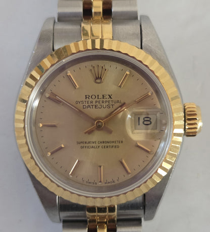 ROLEX 69173 N495983 Champagne Dial Jubilee Breath Women's Watch