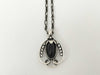 Georg Jensen GEORG JENSEN Black Agate Necklace 925 Necklace