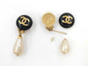 CHANEL 93A Coco Pearl Earrings One Side Missing Parts Earrings