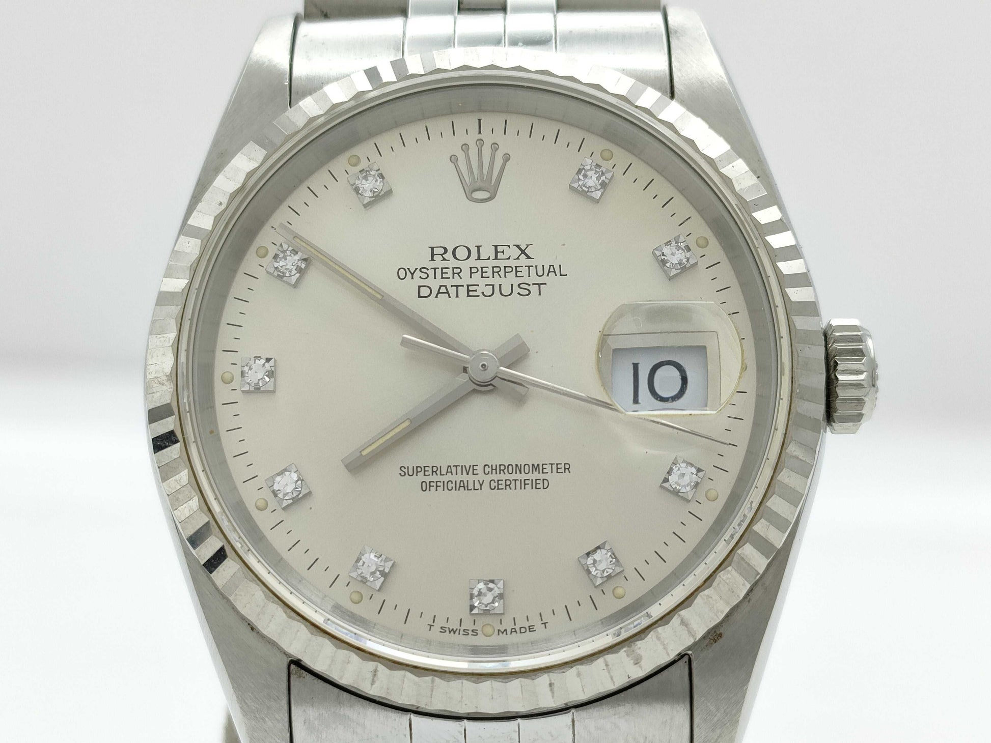 ROLEX 16234G X533935 Silver Dial Jubilee Bracelet Men's Watch