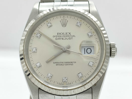 ROLEX 16234G X533935 Silver Dial Jubilee Bracelet Men's Watch