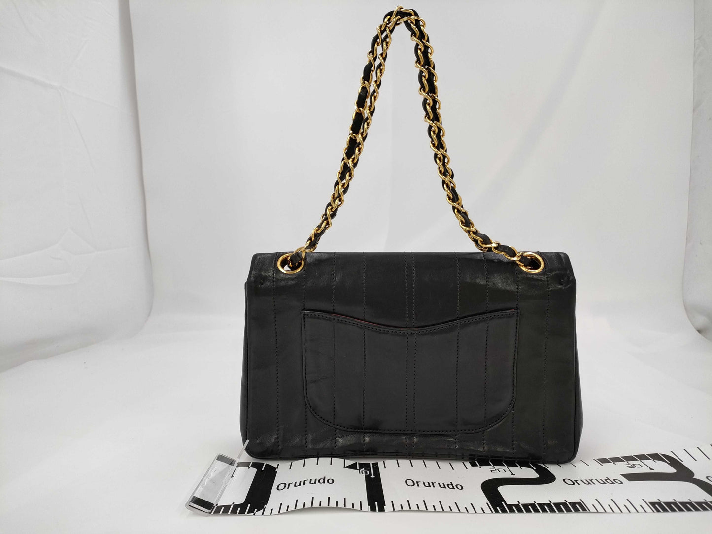 CHANEL Double Flap Chain Lambskin Shoulder Bag