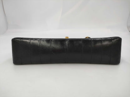 CHANEL Double Flap Chain Lambskin Shoulder Bag