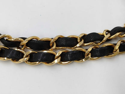 CHANEL Double Flap Chain Lambskin Shoulder Bag