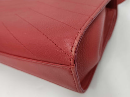 CHANEL V-Stitch Cocomark Chain Red Shoulder Bag