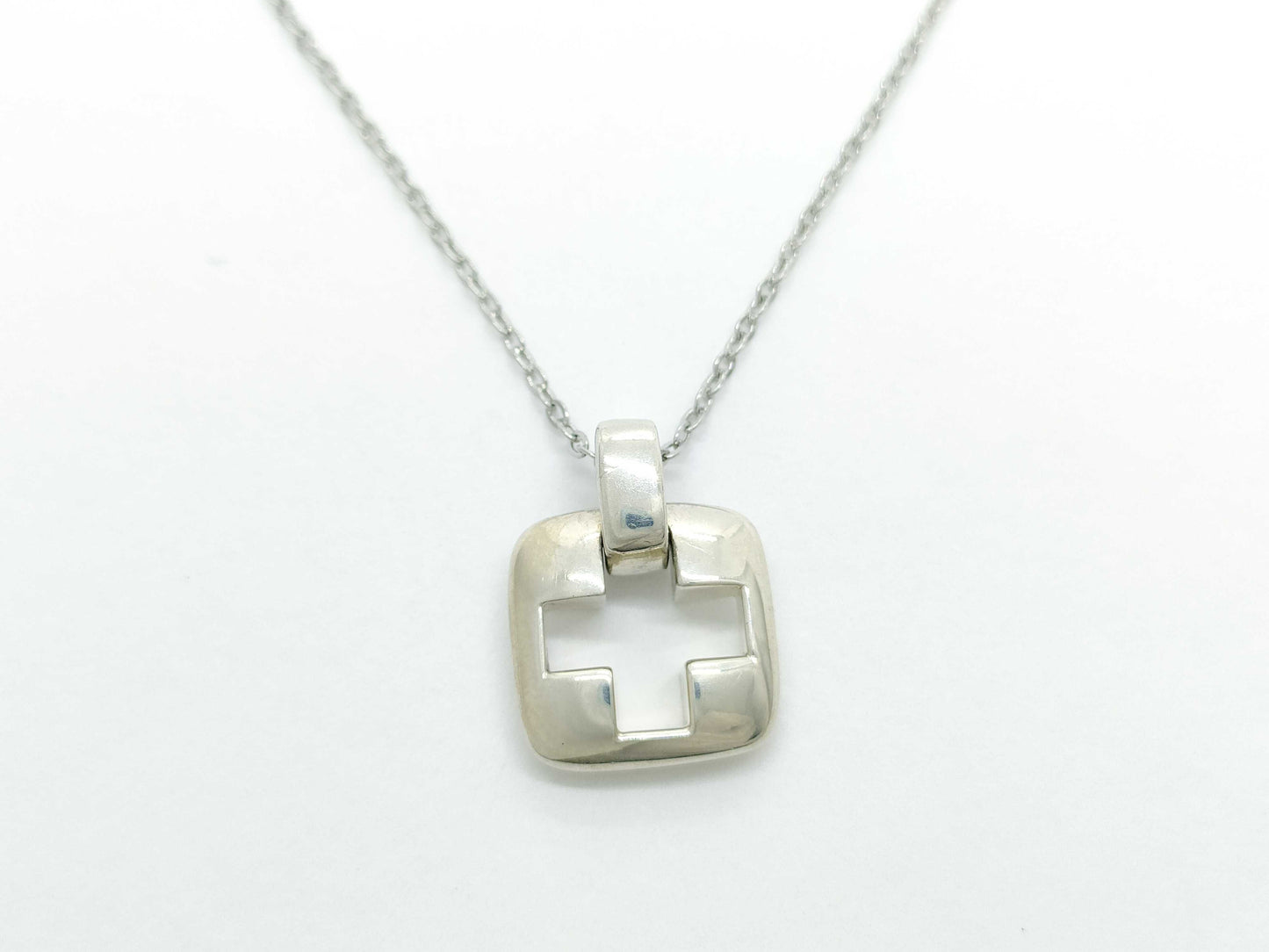 Tiffany & Co. Open Cross Necklace 925 3.9g Necklace