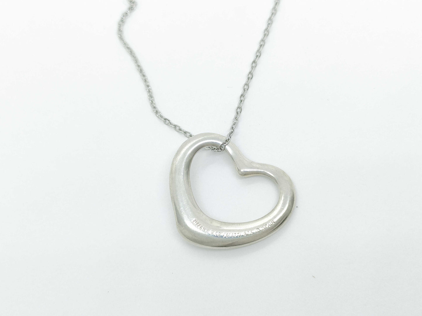 Tiffany & Co. Open Heart Necklace, 925, 4.5g
