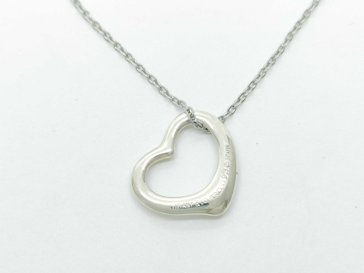 Tiffany & Co. Open Heart Necklace, 925, 2.3g