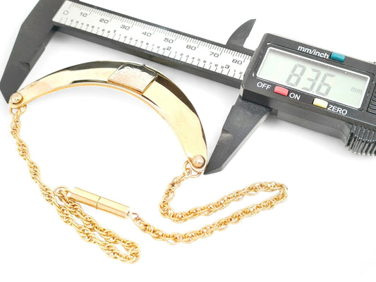 CELINE CELINE, Gold & Silver Color, Crescent Design, Triomphe, Choker, Necklace, 31.3g Necklace