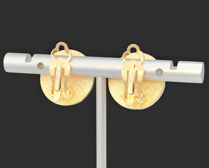 Yves Saint Laurent Yves Saint Laurent ・Gold & Silver Color, Rhinestones, Logo Mark, Earrings, 10.5g Earrings