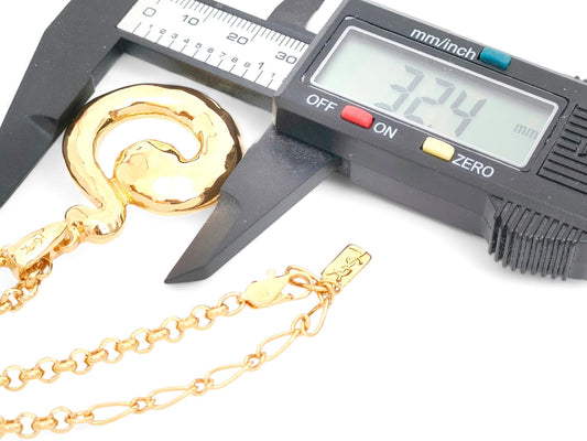Yves Saint Laurent Yves Saint Laurent ・Gold Color, Large, Motif, Pendant, Necklace, 27.7g Necklace