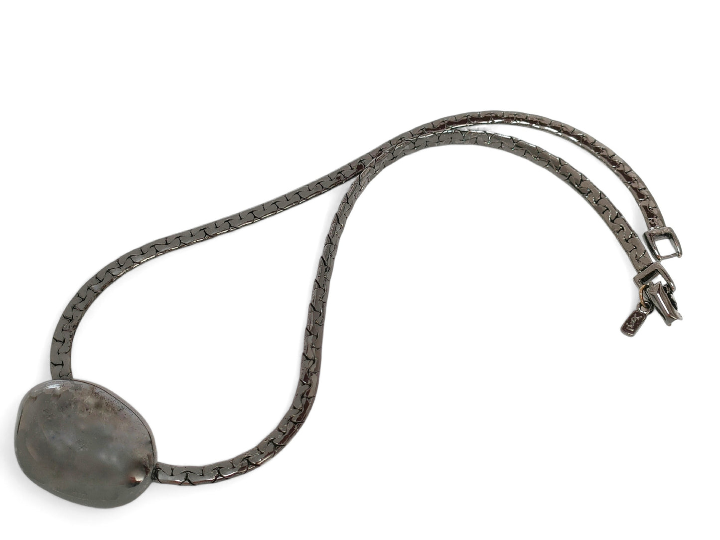 Yves Saint Laurent Yves Saint Laurent - Black Color - Motif Design - Necklace - 26.6g Ring