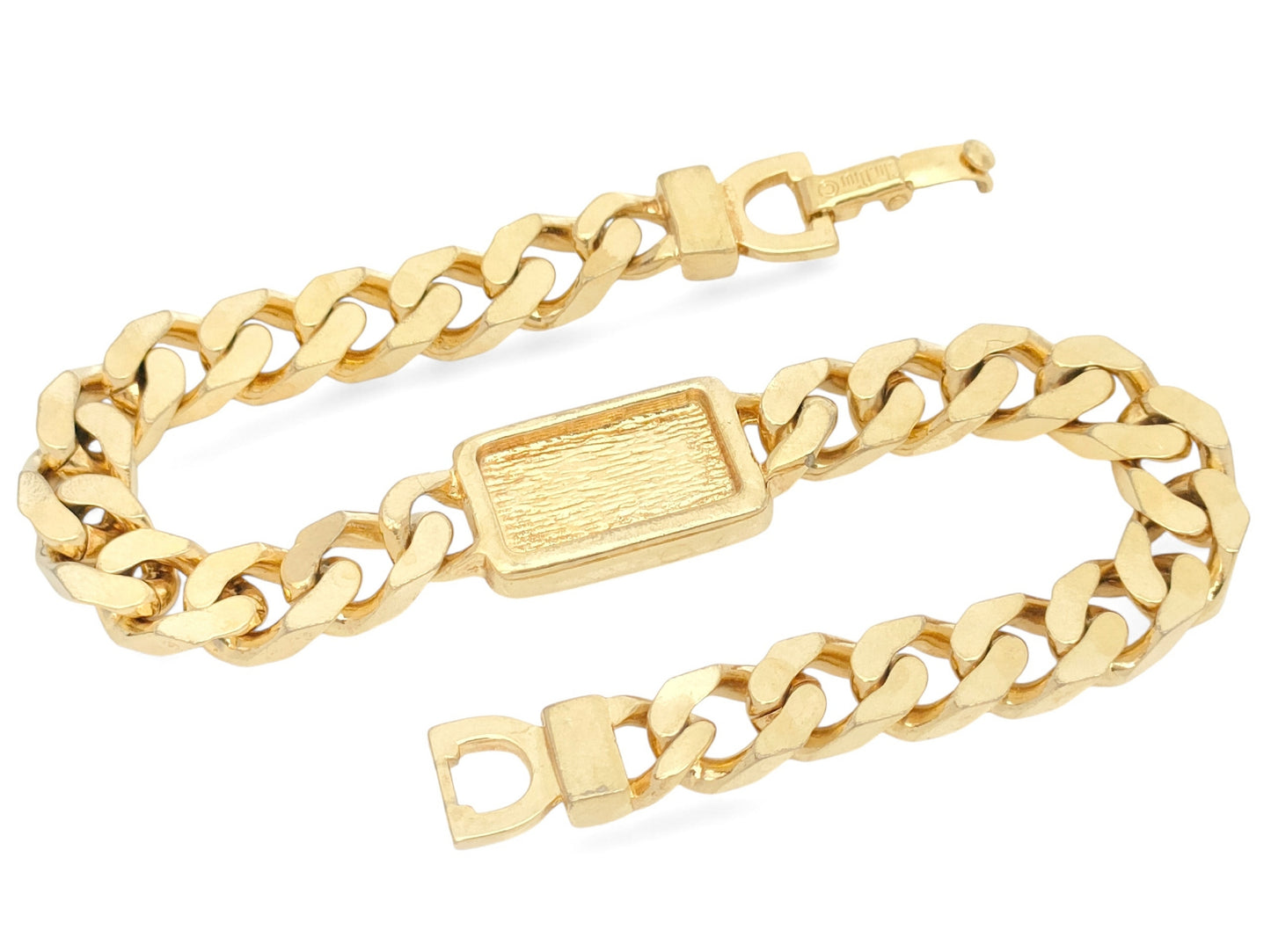 Dior Christian Dior, gold and black color, plate design, logo, Kihei chain, bracelet, GEARMANY, 21.2g bracelet bangle