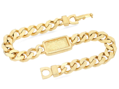 Dior Christian Dior, gold and black color, plate design, logo, Kihei chain, bracelet, GEARMANY, 21.2g bracelet bangle