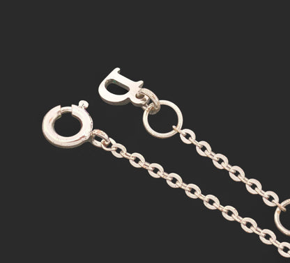 Dior Dior Silver Color Swing Logo Design Pendant Necklace 3.9g Necklace