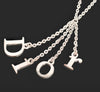 Dior Dior Silver Color Swing Logo Design Pendant Necklace 3.9g Necklace