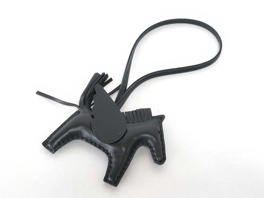 HERMES Hermes Charm Rodeo Pegasus PM Black x Agnomero/Swift K Engraved Other Accessories Other Accessories