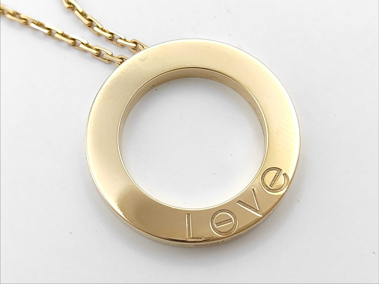 Cartier Love Circle YG 750 13.1g Necklace 