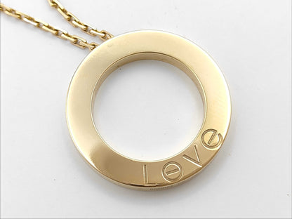 Cartier Love Circle YG 750 13.1g Necklace 
