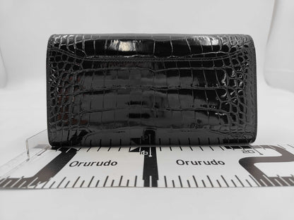 HERMES Constance Togo Alligator Black Gold Fittings with Protective Seal K Engraved Shoulder Bag