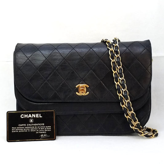 CHANEL CHANEL Lambskin Matlassse Double Flap Chain Shoulder Seal Card 0 Series Shoulder Bag Shoulder Bag