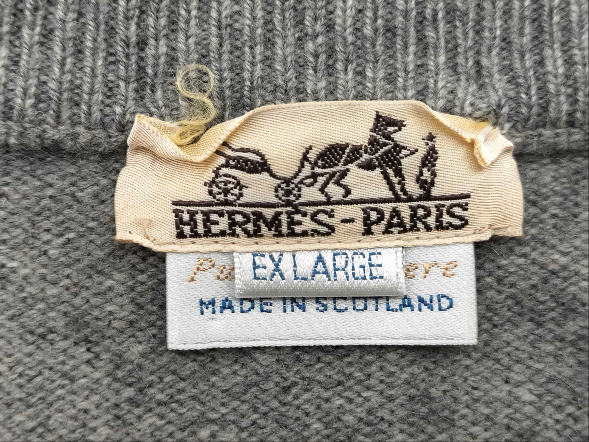 HERMES Knitted Sweater EX Large Top