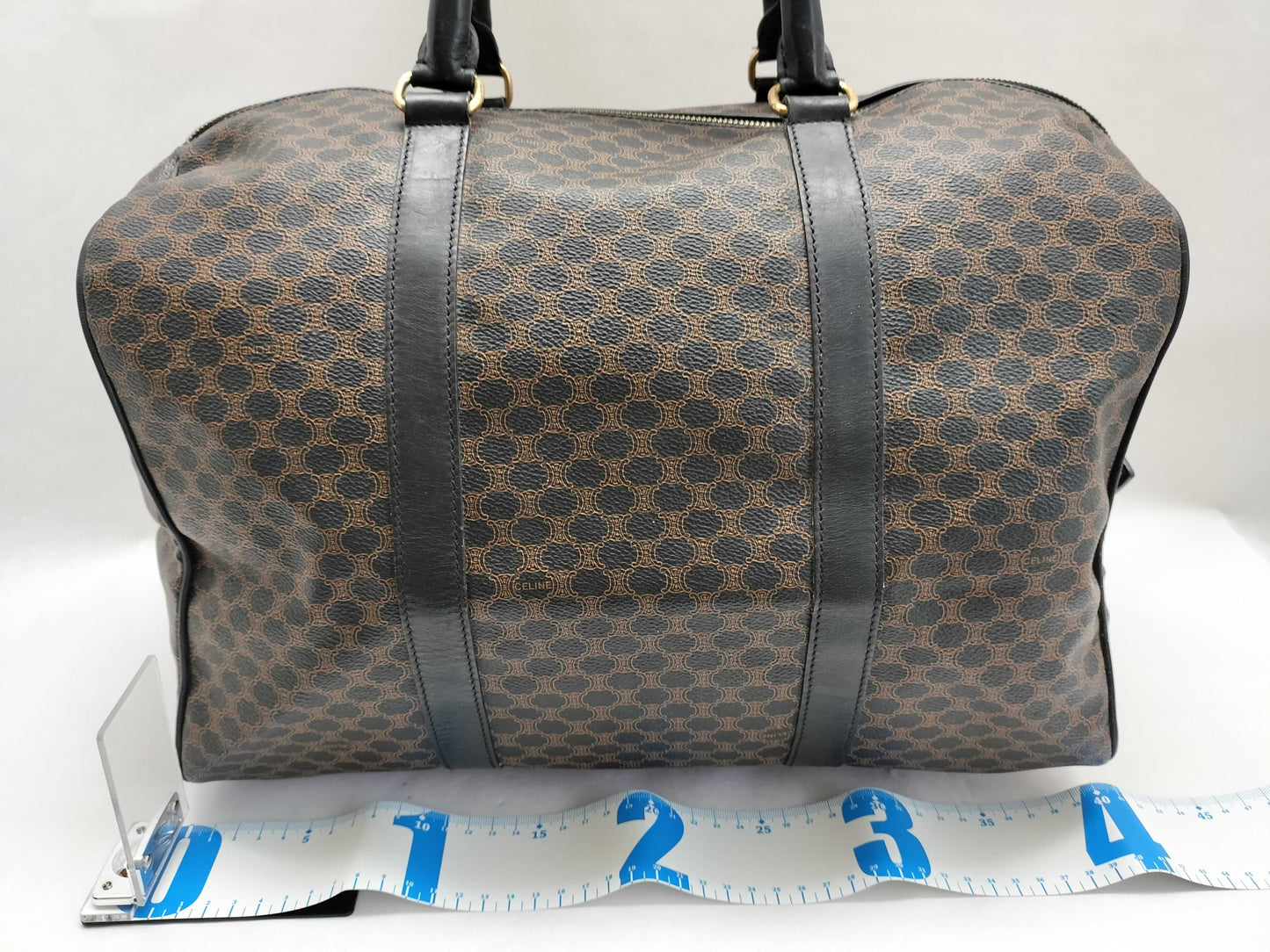 CELINE Black Macadam Boston Bag Boston Bag