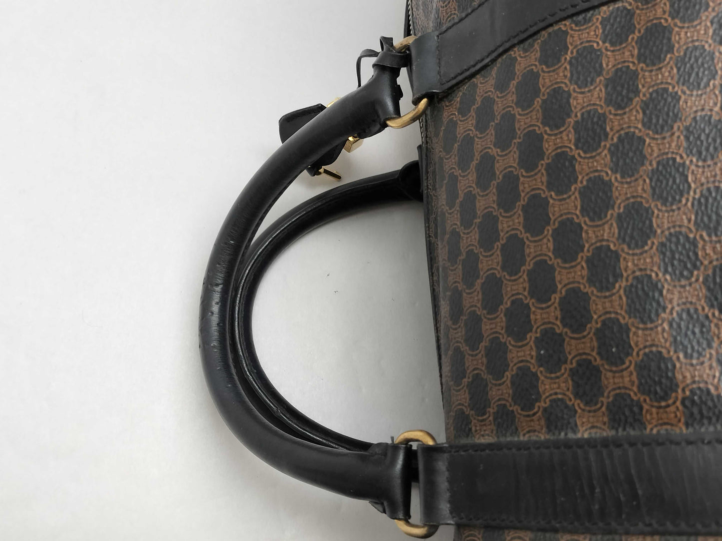 CELINE Black Macadam Boston Bag Boston Bag