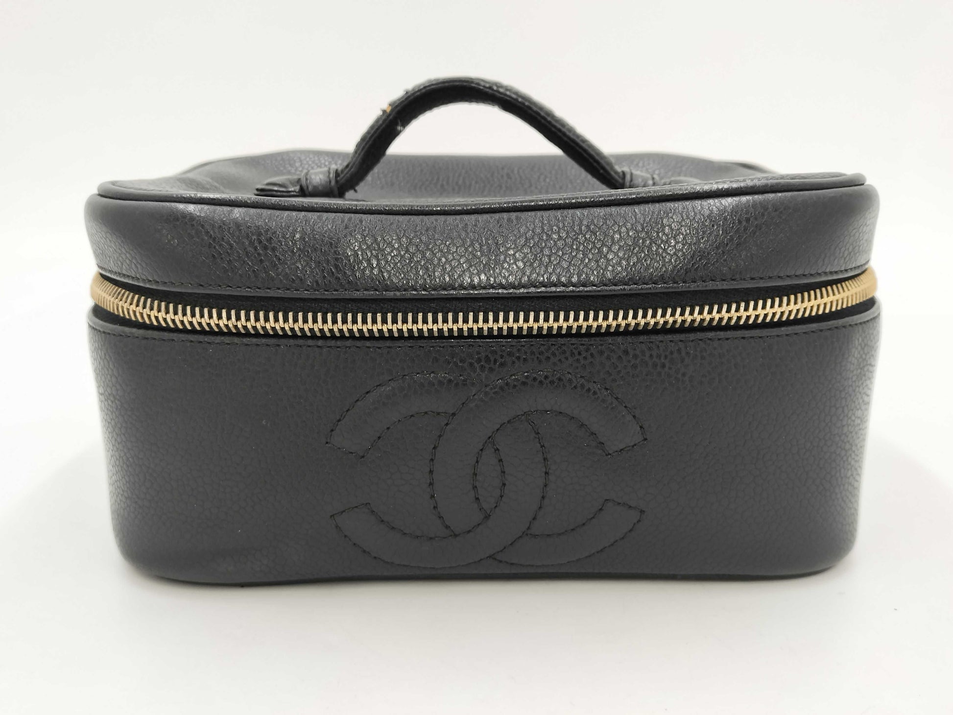 CHANEL Cocomark Caviar Skin Vanity Bag Vanity Bag