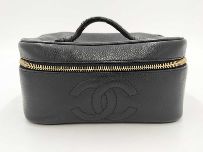 CHANEL Cocomark Caviar Skin Vanity Bag Vanity Bag