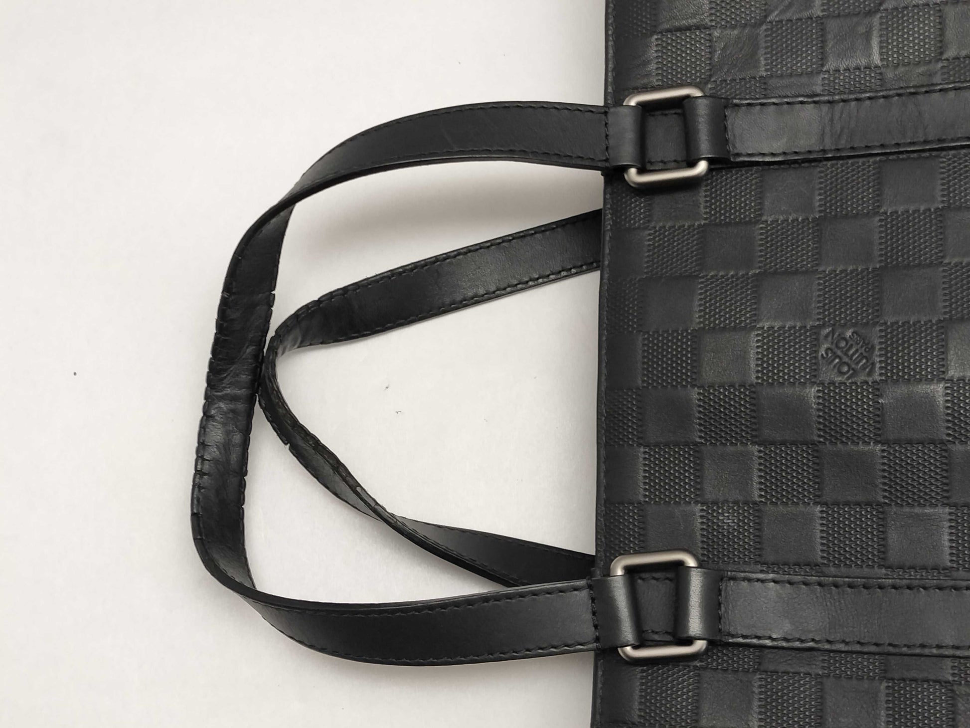 LOUIS VUITTON Damier Anfini Damier Anfini Tadao Black Tote Bag Tote Bag
