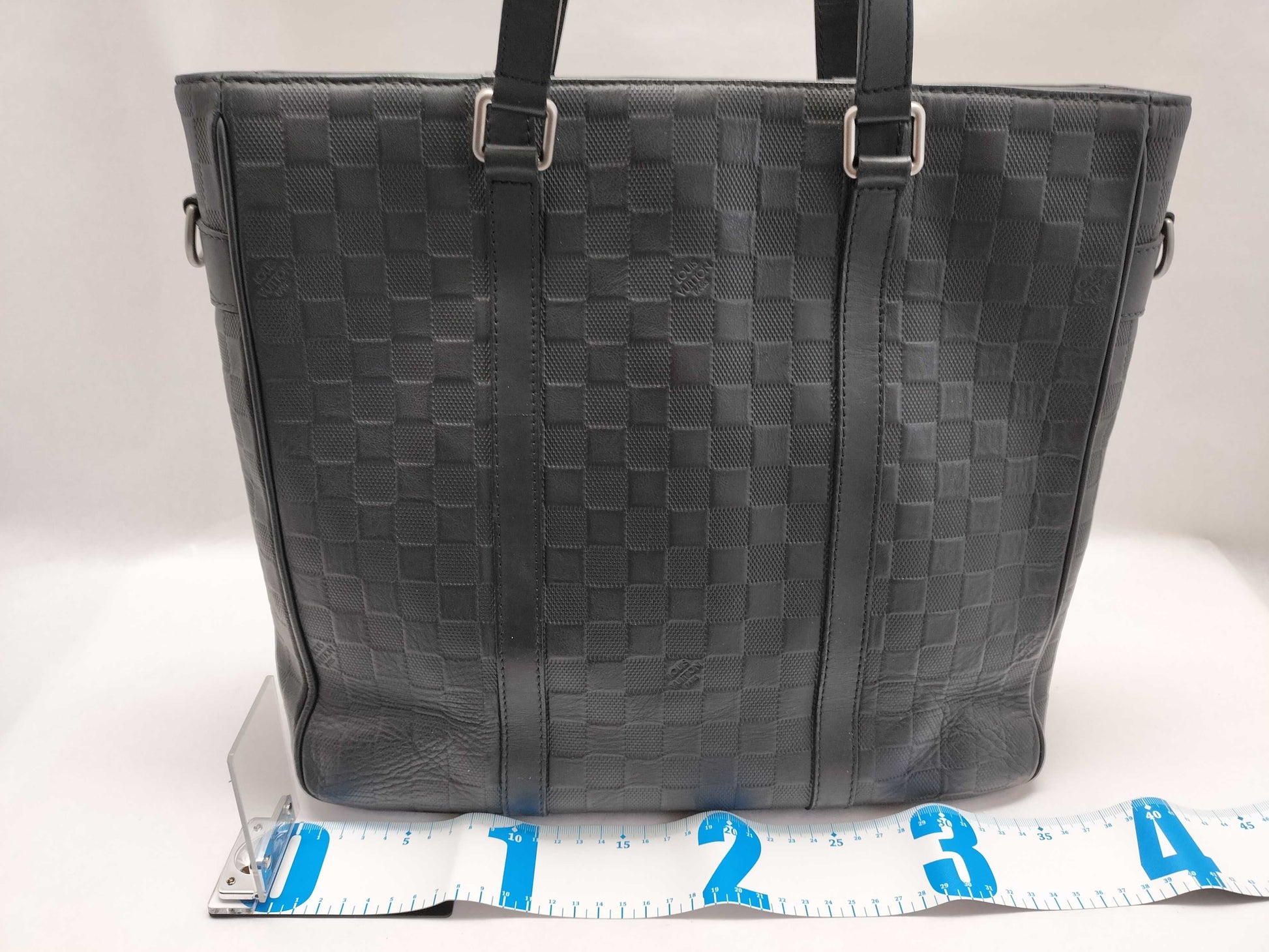 LOUIS VUITTON Damier Anfini Damier Anfini Tadao Black Tote Bag Tote Bag