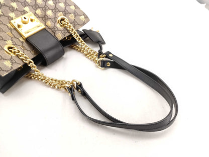 GUCCI GG Supreme GG Supreme Padlock BEE Chain Tote Bag Shoulder Bag
