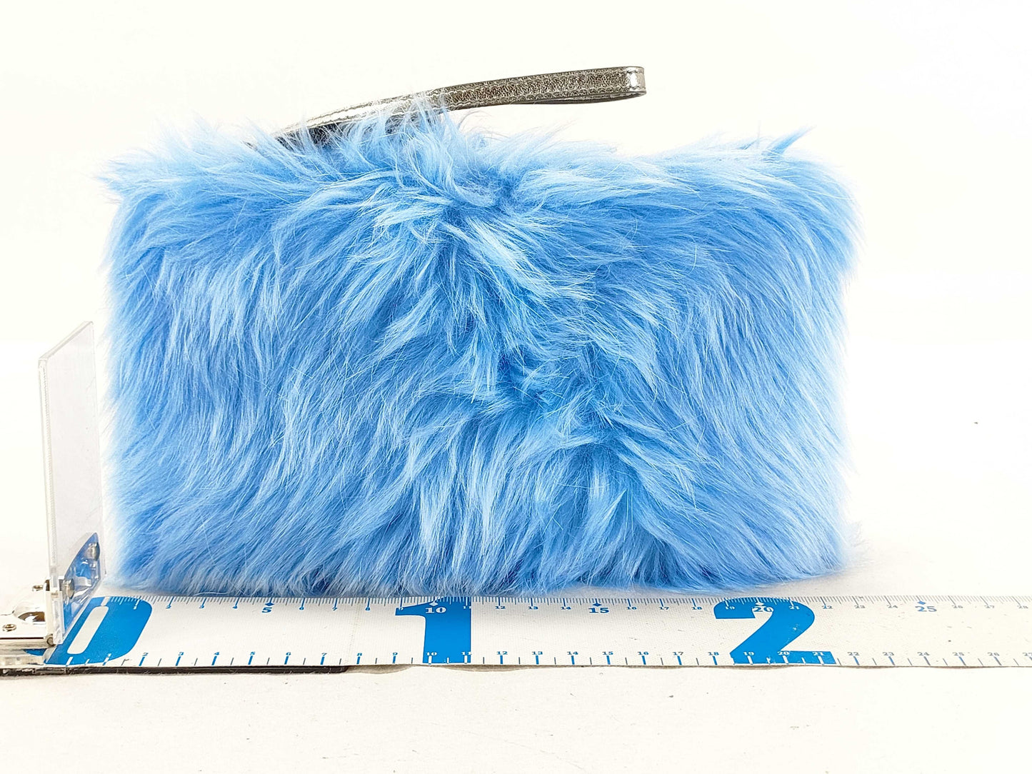 PRADA PRADA Triangle Logo 1N1530 Fur Bag Clutch Bag