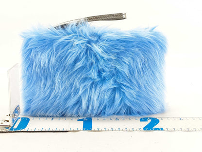 PRADA PRADA Triangle Logo 1N1530 Fur Bag Clutch Bag