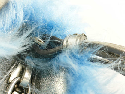 PRADA PRADA Triangle Logo 1N1530 Fur Bag Clutch Bag