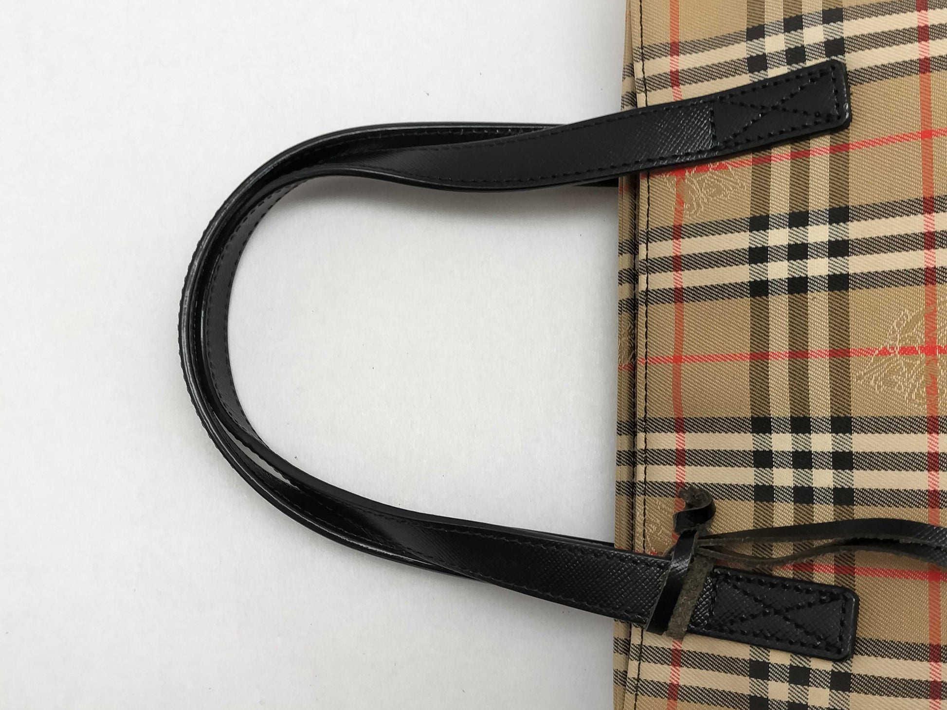 BURBERRY Novacheck Handbag Saffiano Leather Handbag