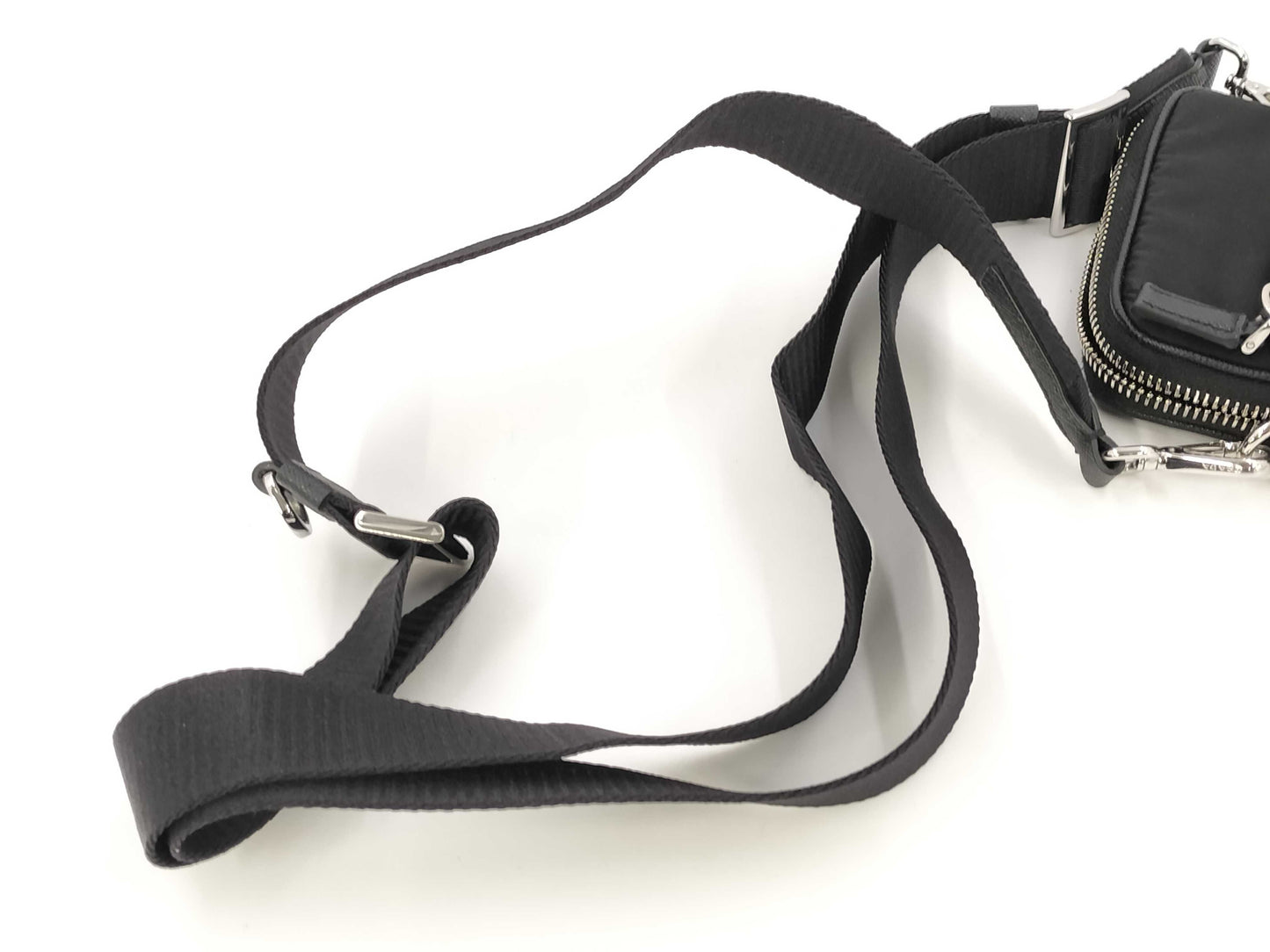 PRADA 2ZT066 Tesuto Nylon Phone Pouch Shoulder Bag Triangle Logo Shoulder Bag