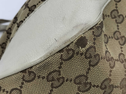 GUCCI 203504 GG Canvas G Hardware Handbag Tote Bag