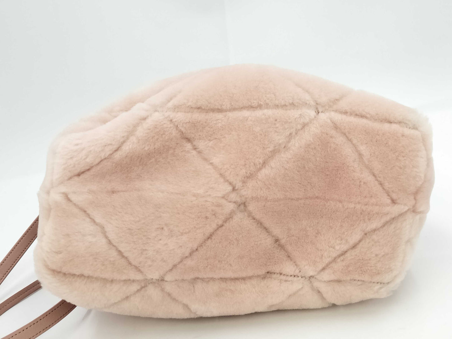 PRADA Triangle Logo Shearling Quilted 2way Handbag Shoulder Bag Handbag