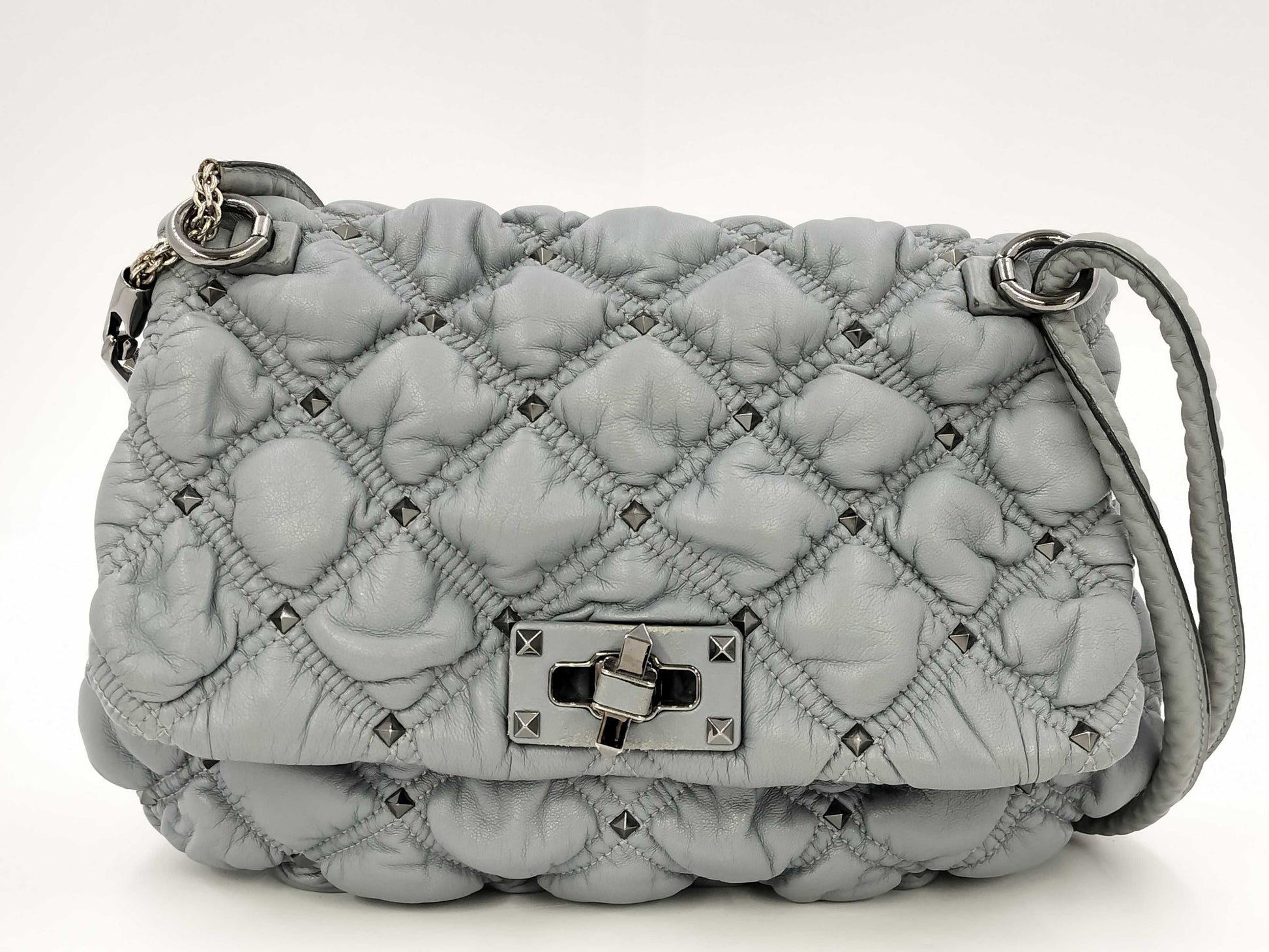 VALENTINO Spike Me Nappa Leather Shoulder Bag