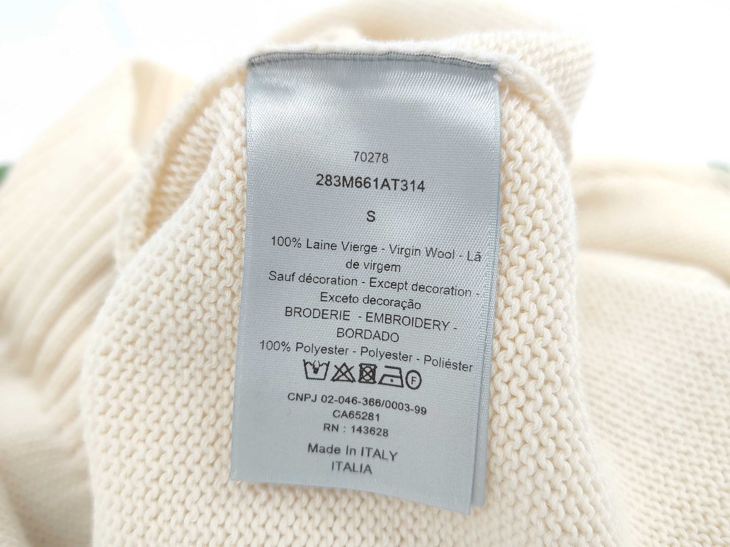 Dior CACTUS JACK Knit Sweater Travis Scott Size S Top