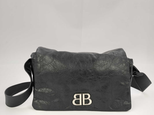 BALENCIAGA Monaco Leather Shoulder Bag