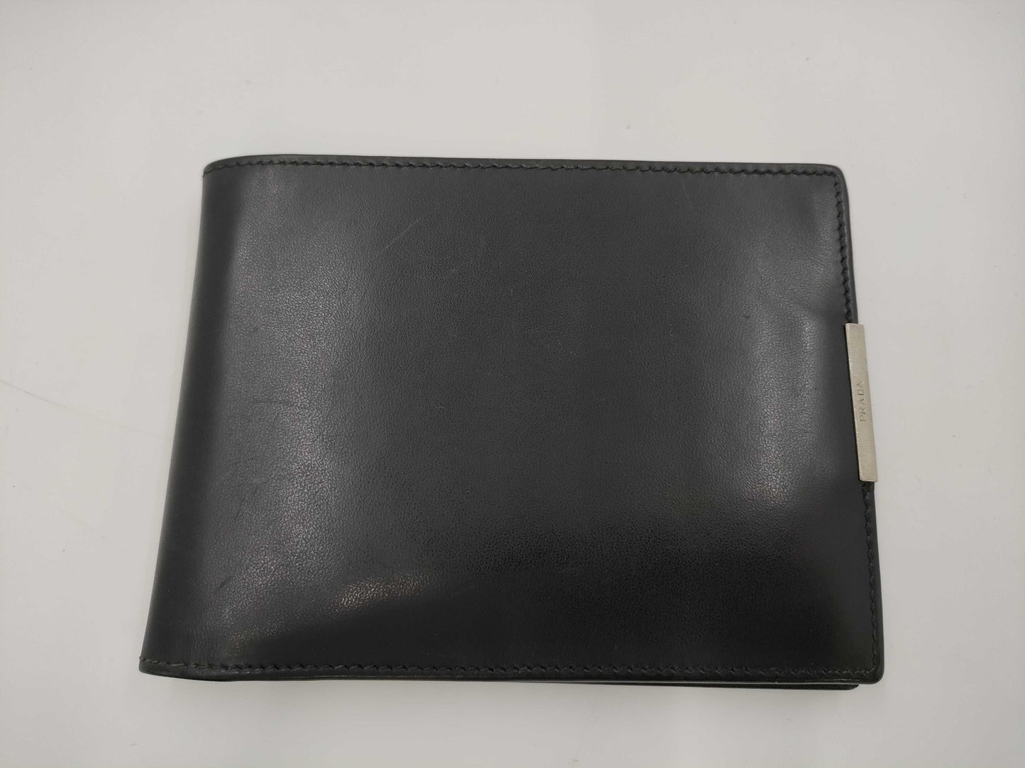 PRADA Prada Trapper Black Leather Bi-Fold Wallet Wallet